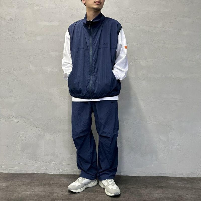 ベスト メンズ ナイロン スタンドカラー 軽量ナイロンベスト