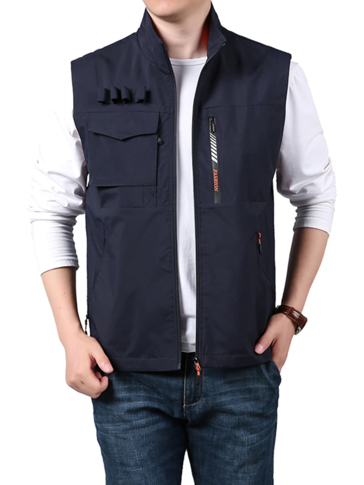 ベスト メンズ ナイロン 多機能ユーティリティベスト