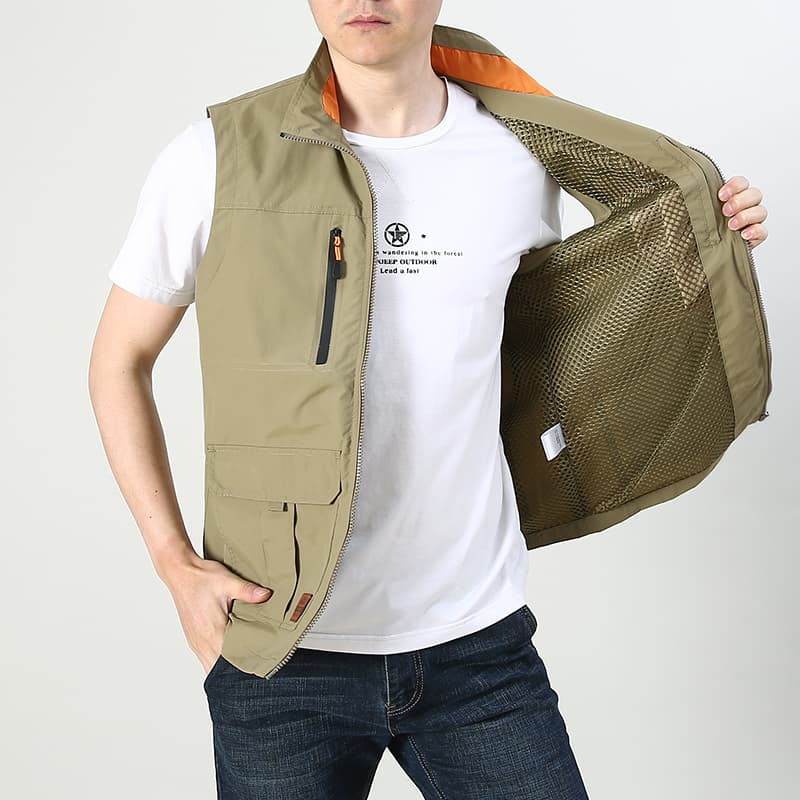 ベスト メンズ ナイロン 多機能アウトドアユーティリティベスト