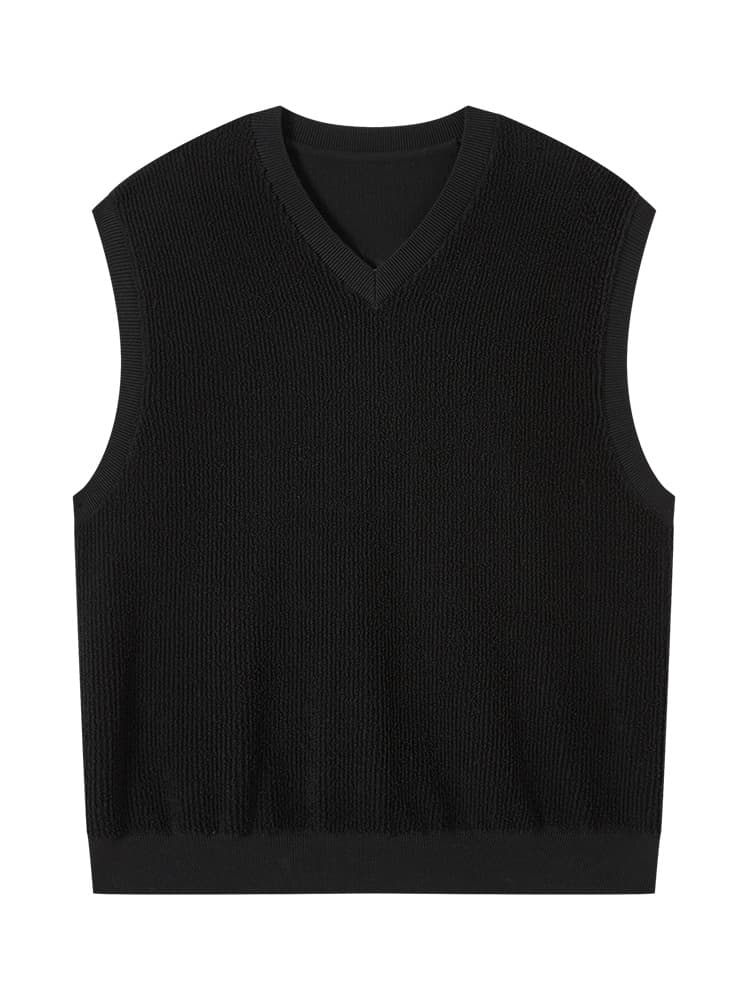 ベスト メンズ ニット シンプル上質ベストニット