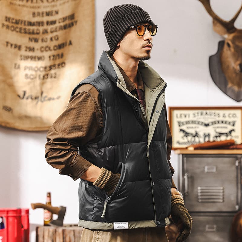 ベスト メンズ ダウン 立体感あふれる高機能ダウンベスト