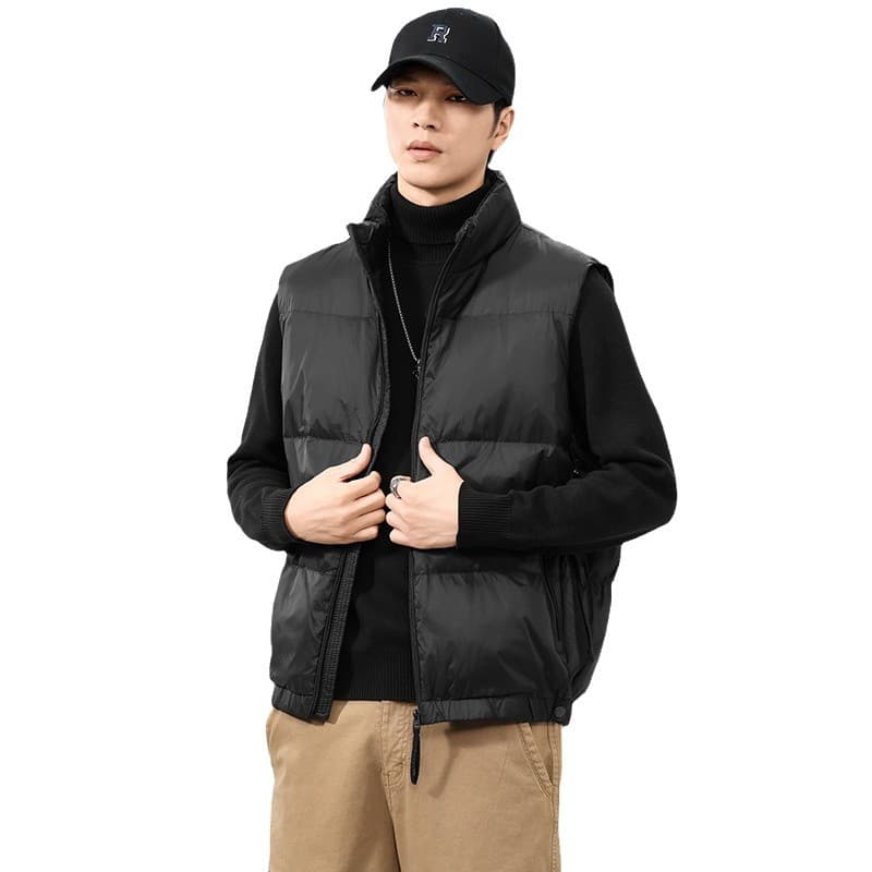 ベスト メンズ ダウン 立体キルト防寒ダウンベスト