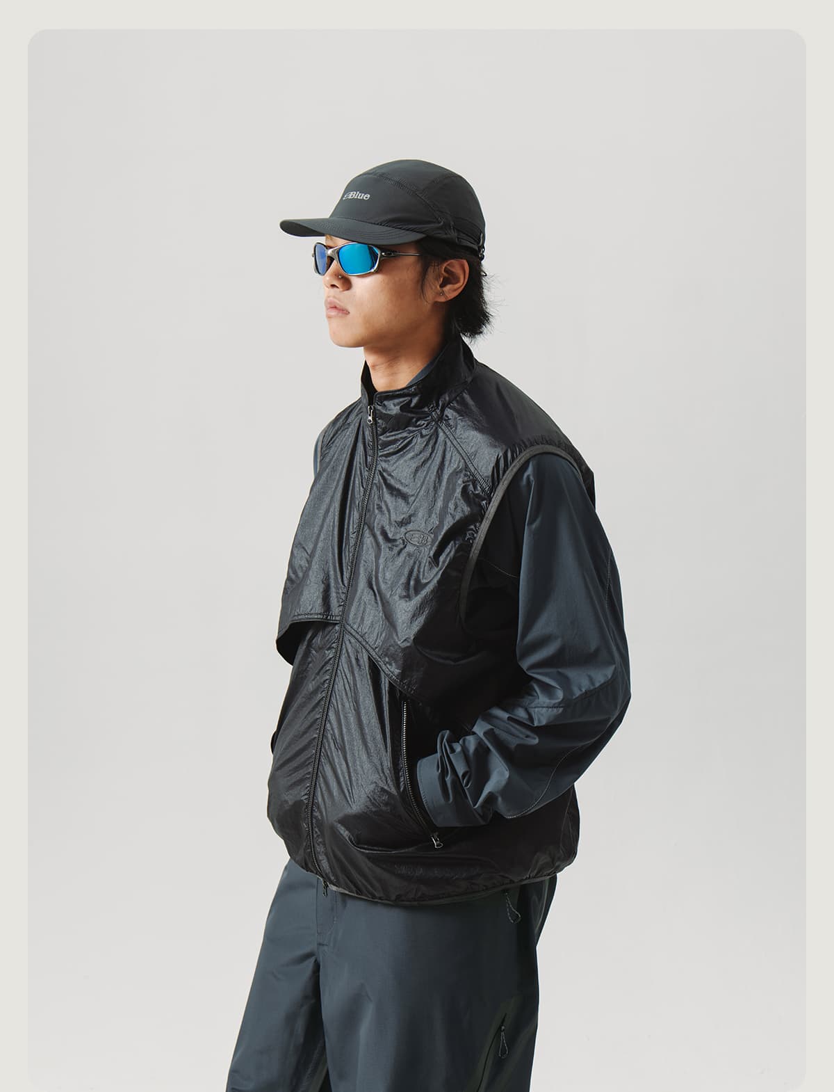 ベスト メンズ ナイロン アーバンデザイン機能性ベスト