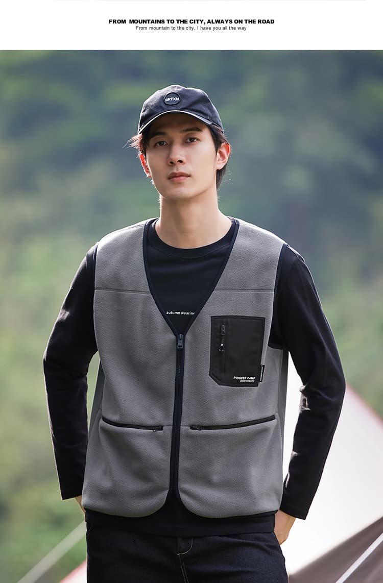 ベスト メンズ フリース アウトドア用多機能フリースベスト