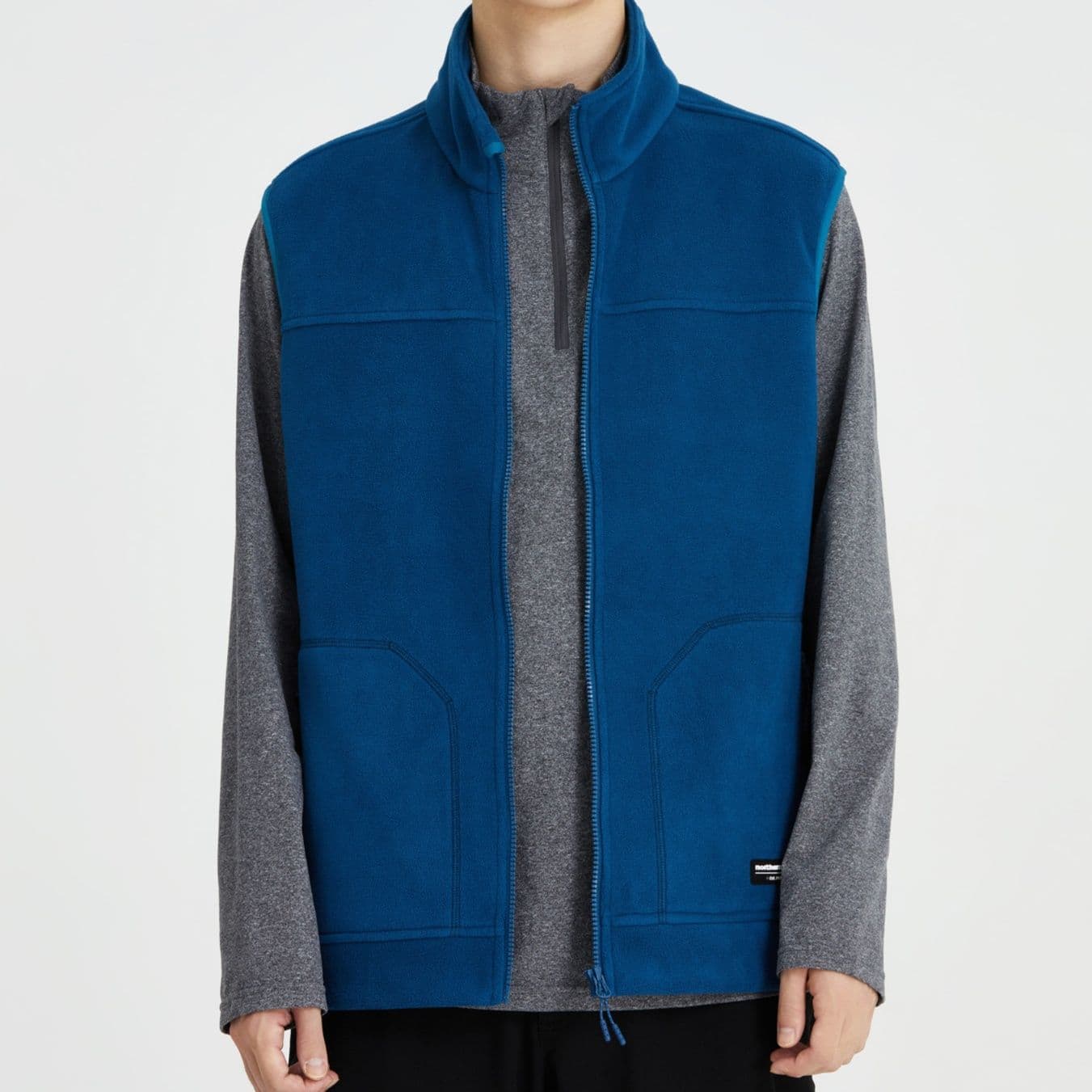 ベスト メンズ フリース スタンドカラー