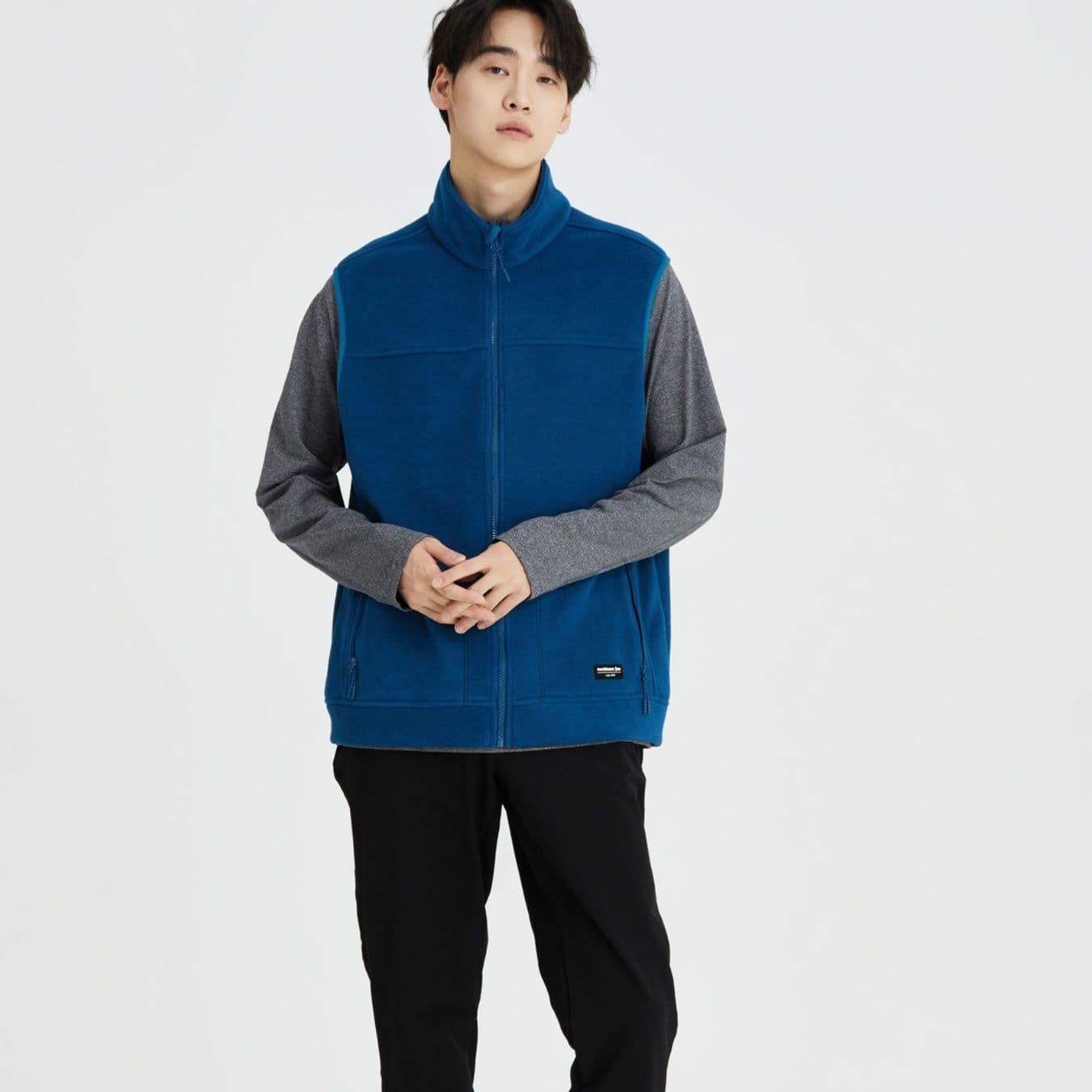 ベスト メンズ フリース スタンドカラー