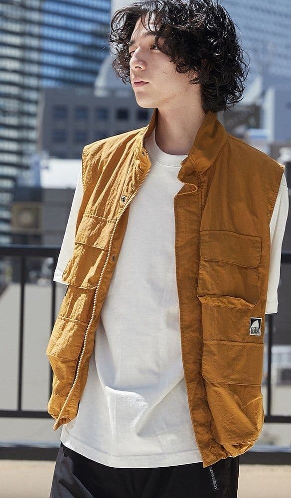 ベスト メンズ ナイロン アーバンマルチポケットベスト