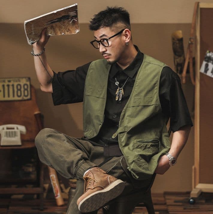 ベスト メンズ ナイロン アウトドアユーティリティベスト