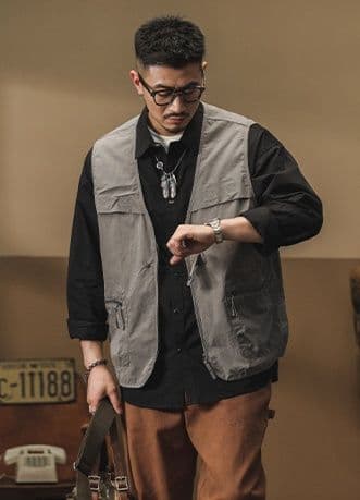 ベスト メンズ ナイロン アウトドアユーティリティベスト