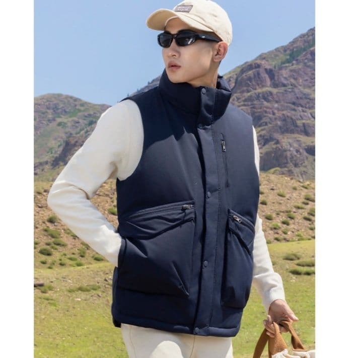 ベスト メンズ ダウン アウトドア多機能ダウンベスト