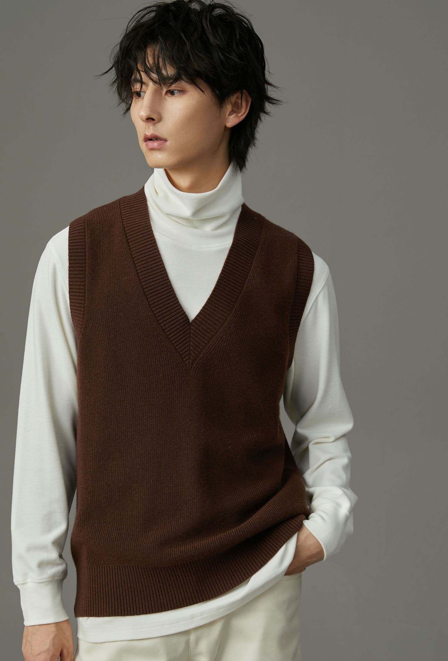 ベスト メンズ ニット スクールスタイル ベストニット