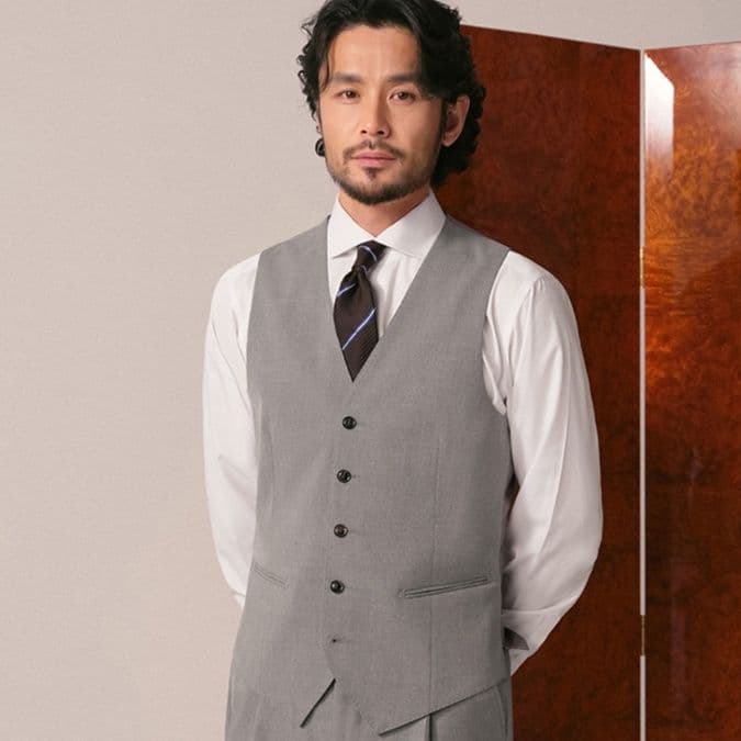 ベスト メンズ スーツ 上質仕立て フォーマルベスト