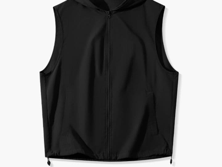 ベスト メンズ ナイロン フード付き軽量ナイロンベスト