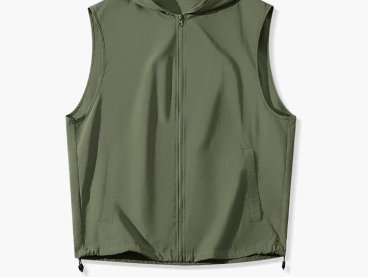 ベスト メンズ ナイロン フード付き軽量ナイロンベスト