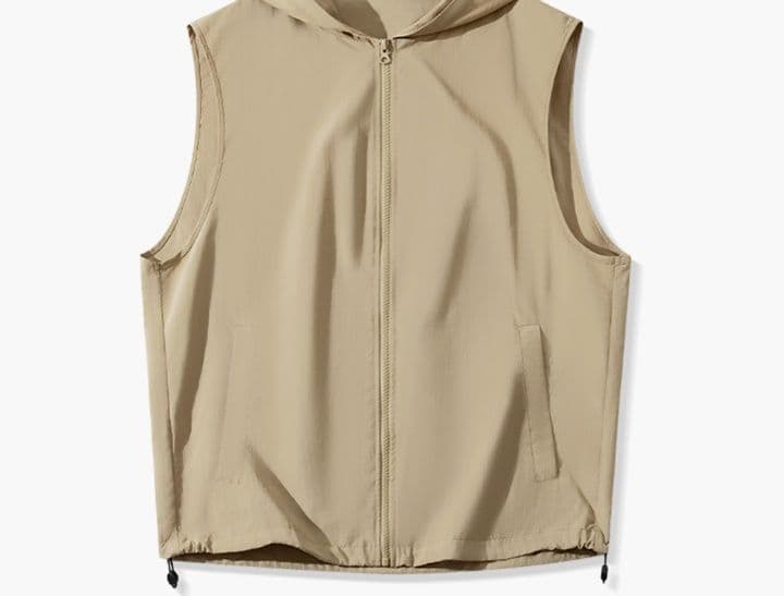 ベスト メンズ ナイロン フード付き軽量ナイロンベスト