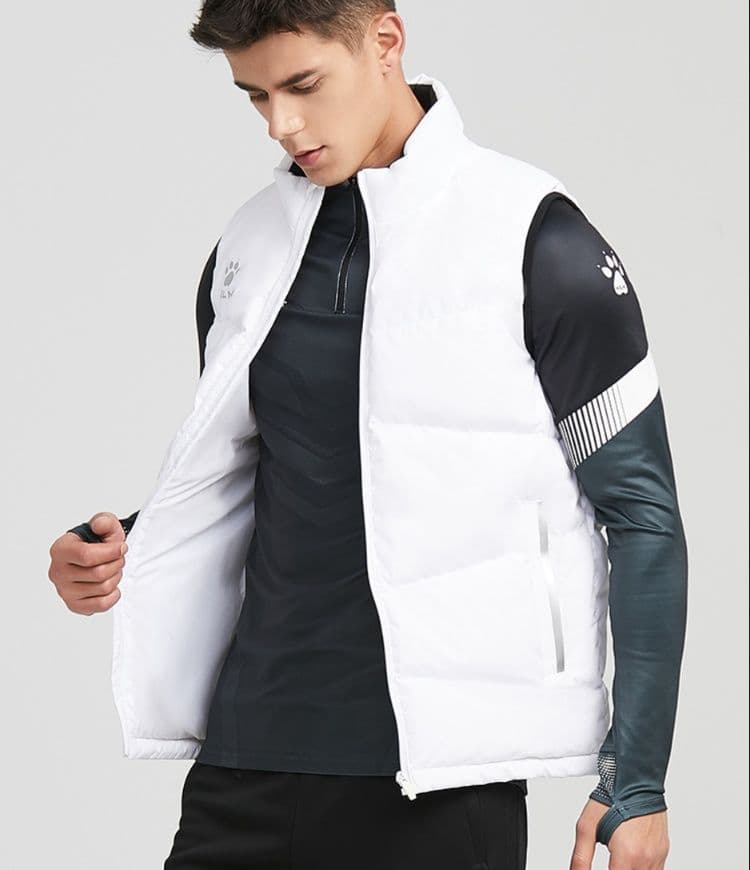 ベスト メンズ ダウン スポーティ立ち襟ダウンベスト