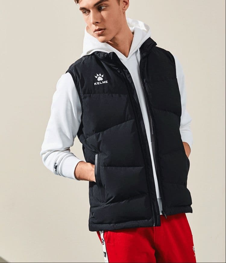 ベスト メンズ ダウン スポーティ立ち襟ダウンベスト