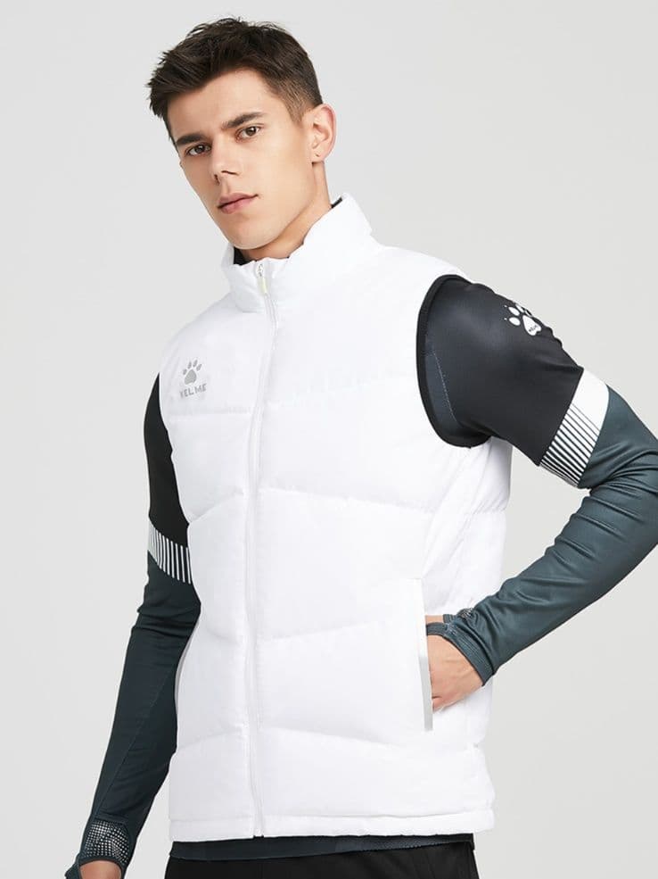 ベスト メンズ ダウン スポーティ立ち襟ダウンベスト