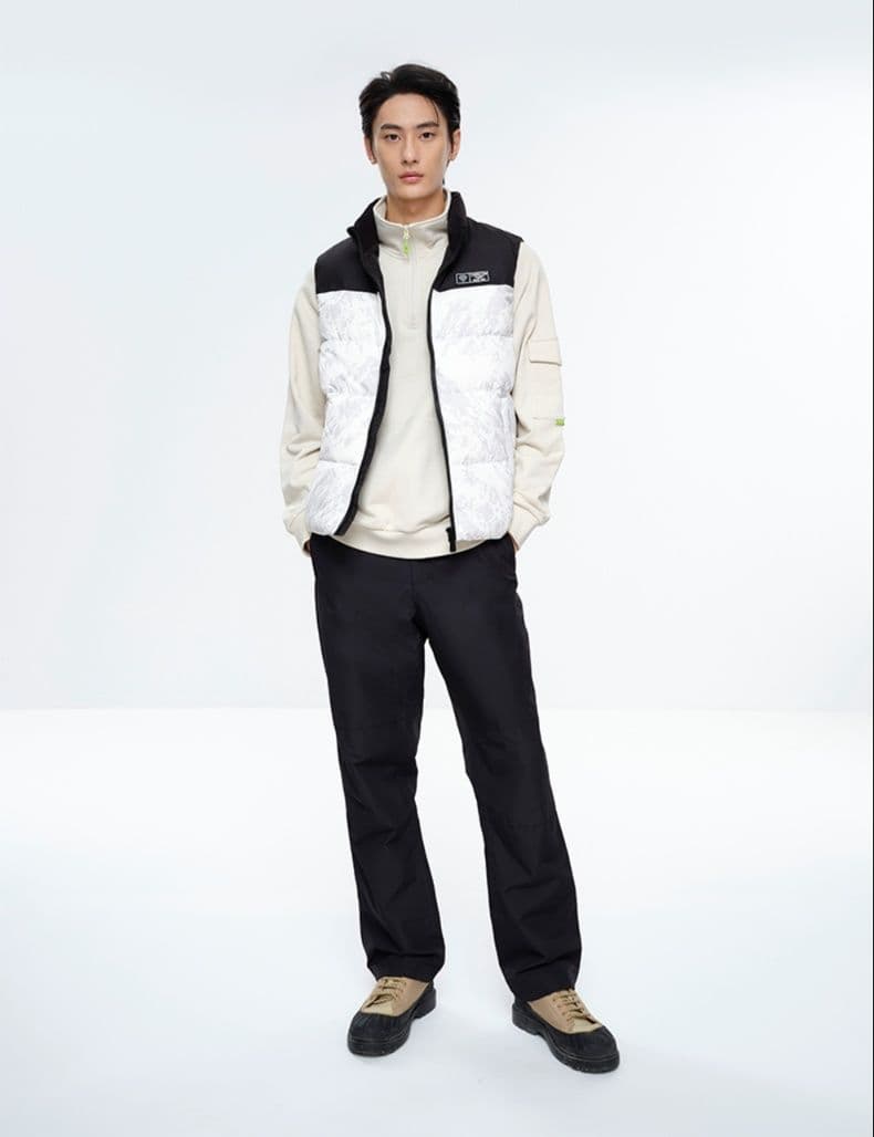 ベスト メンズ ダウン 機能性バイカラーダウンベスト