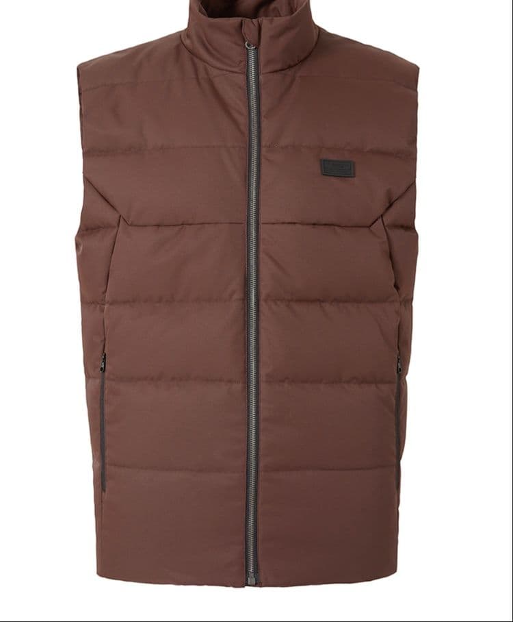 ベスト メンズ ダウン シンプル立体キルトダウンベスト