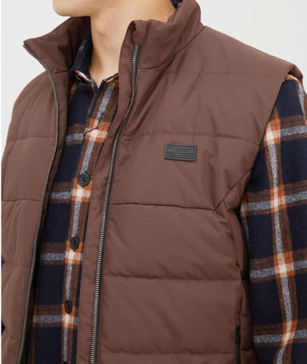 ベスト メンズ ダウン シンプル立体キルトダウンベスト