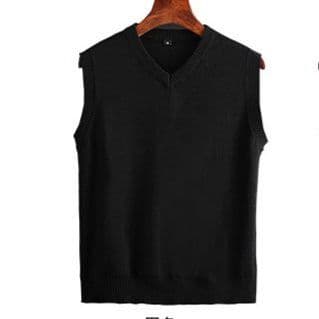 ベスト メンズ すっきり見せる重ね着用ニットベスト