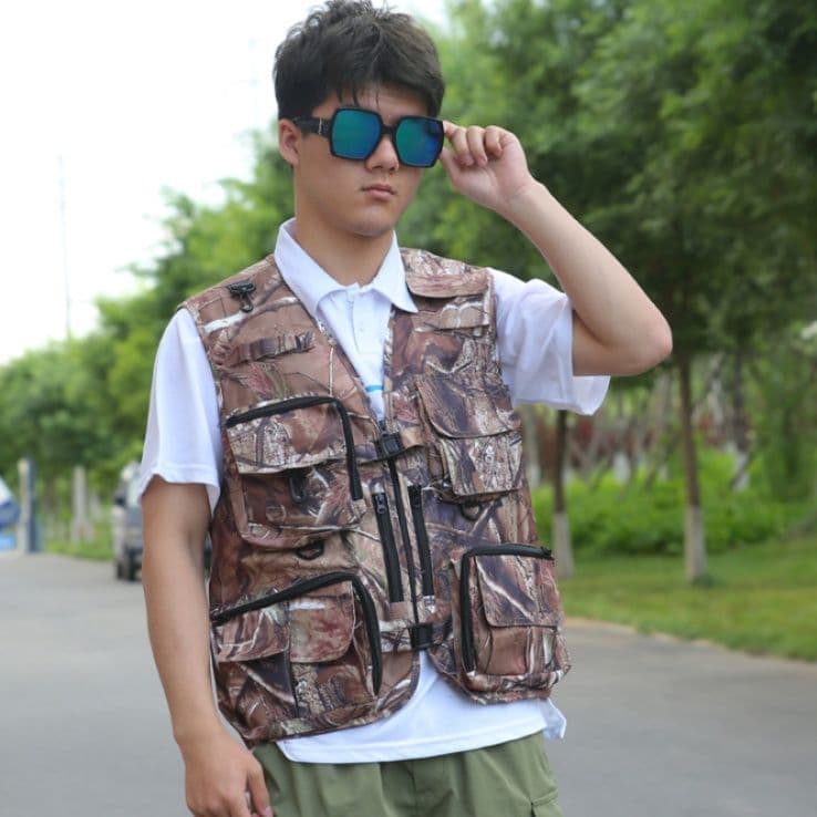 ベスト メンズ 多機能ポケット付きアウトドア仕様ベスト