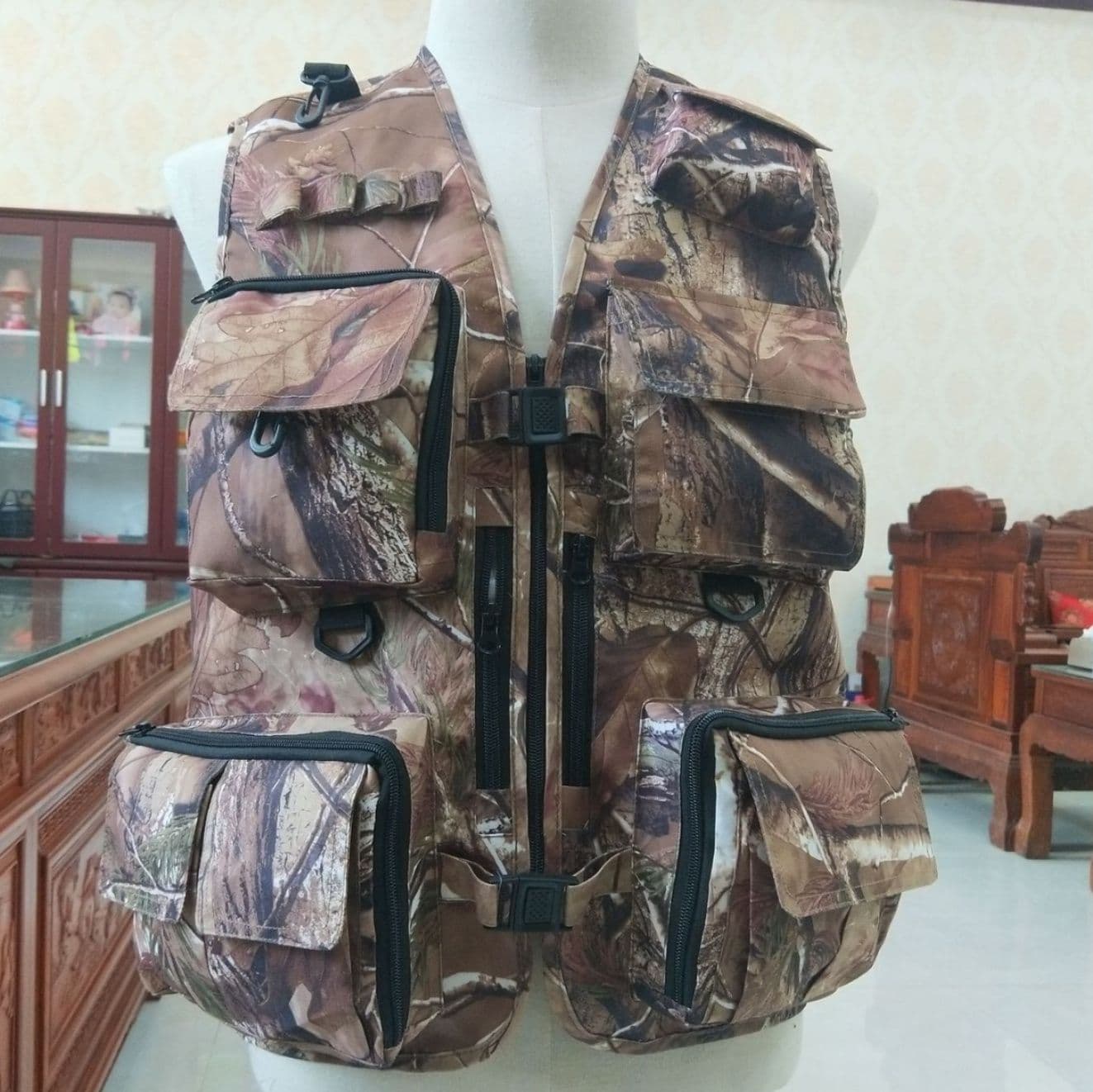 ベスト メンズ 多機能ポケット付きアウトドア仕様ベスト