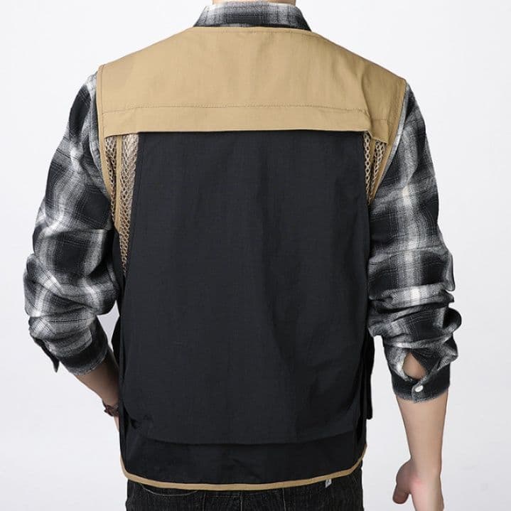 ベスト メンズ 多機能マルチポケットフィッシングベスト