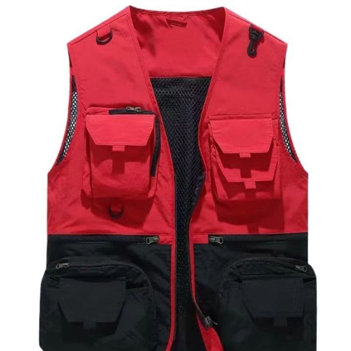 ベスト メンズ 多機能マルチポケットフィッシングベスト