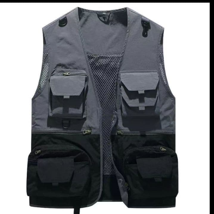 ベスト メンズ 多機能マルチポケットフィッシングベスト