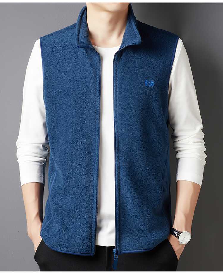 ベスト メンズ フリース スタンドカラー