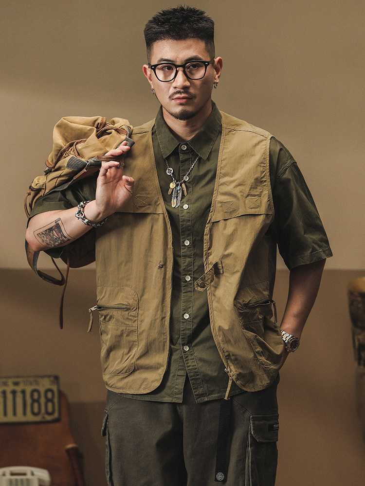 ベスト メンズ ナイロン アウトドアユーティリティベスト