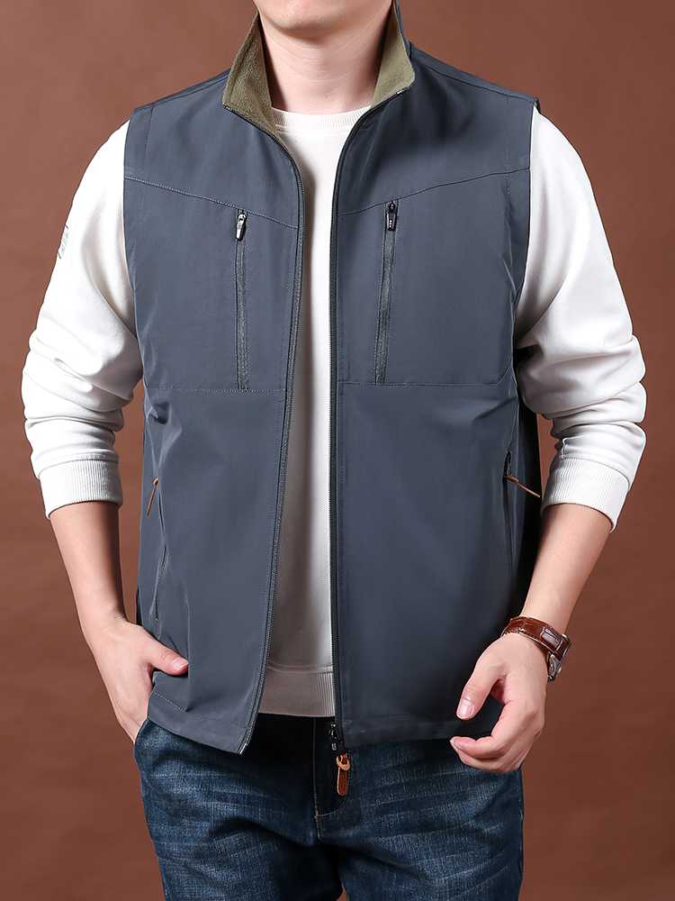 ベスト メンズ ナイロン アウトドア多機能ナイロンベスト