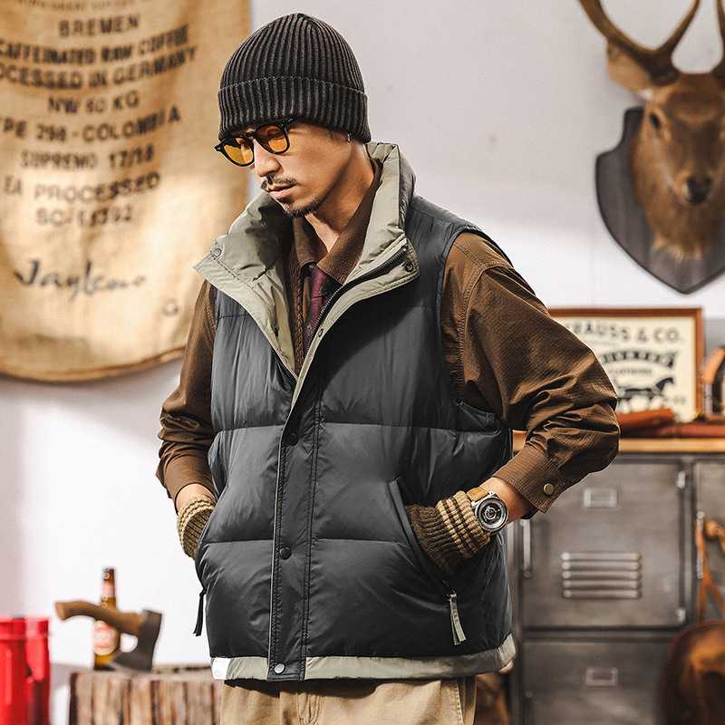 ベスト メンズ ダウン 立体感あふれる高機能ダウンベスト