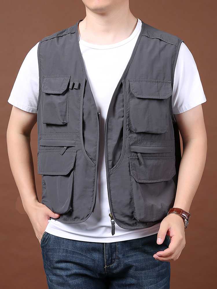 ベスト メンズ 多機能実用ナイロンベスト