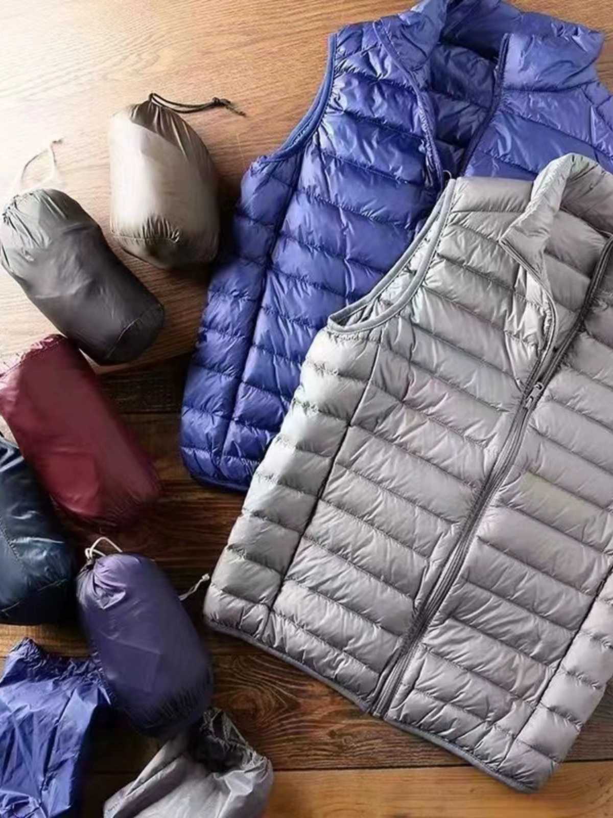 ベスト メンズ 超軽量携帯収納ダウンベスト