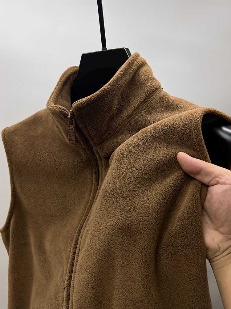 ベスト メンズ スタンドカラー ふわもこベスト