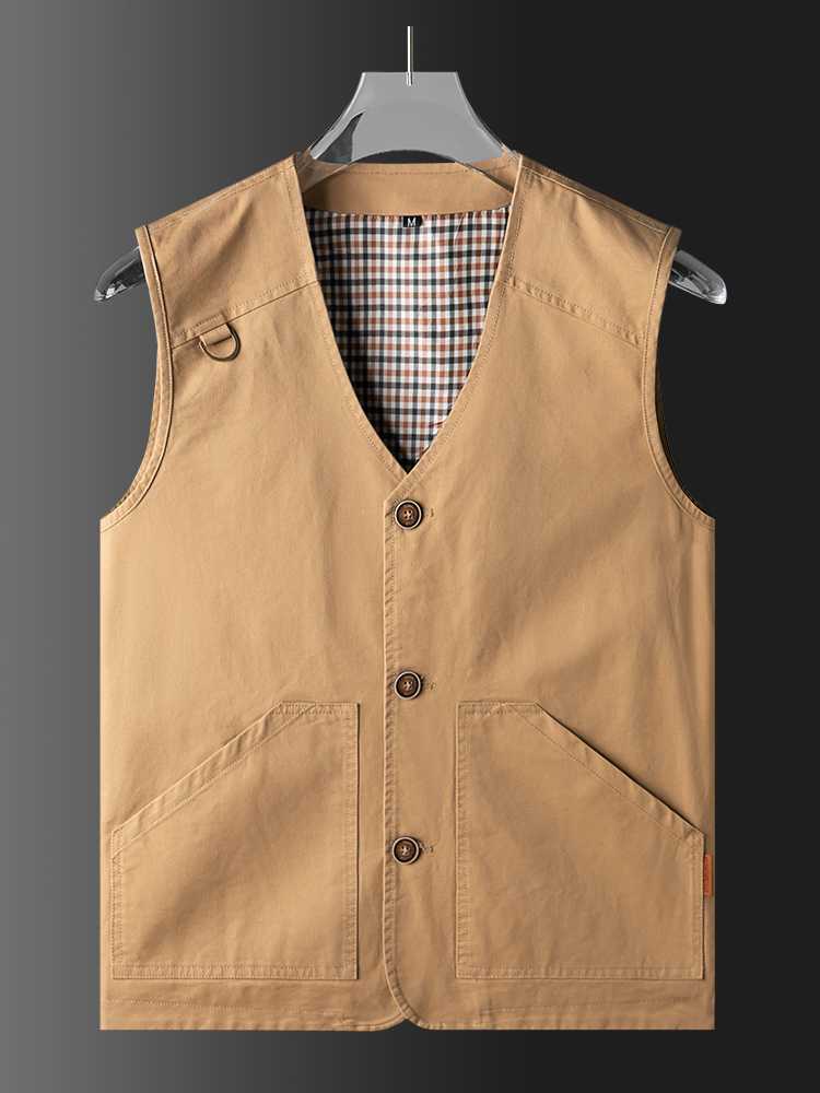 ベスト メンズ 実用的多機能ワークベスト