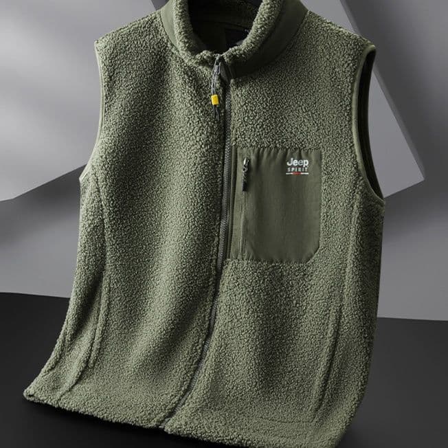 メンズ ベスト もこもこボア素材 保温性抜群 メンズベスト