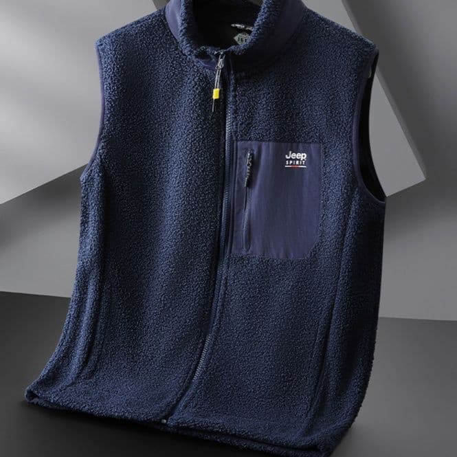 メンズ ベスト もこもこボア素材 保温性抜群 メンズベスト