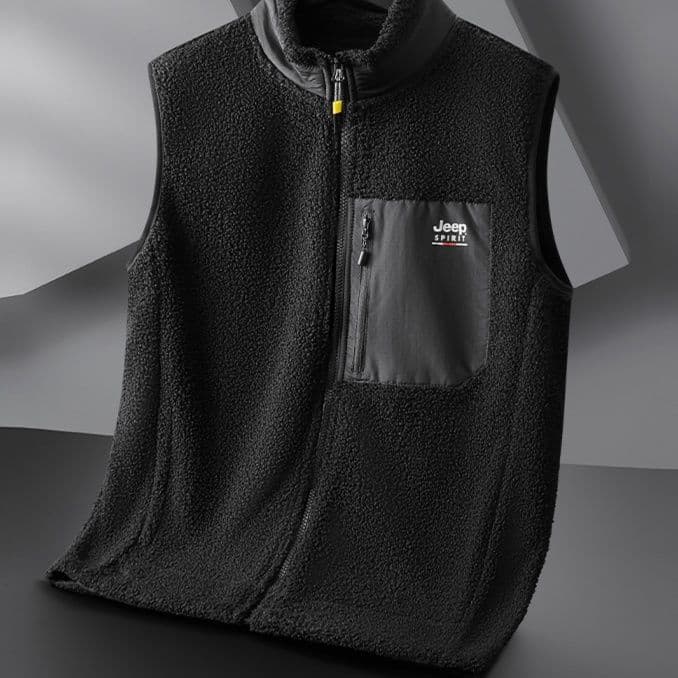 メンズ ベスト もこもこボア素材 保温性抜群 メンズベスト