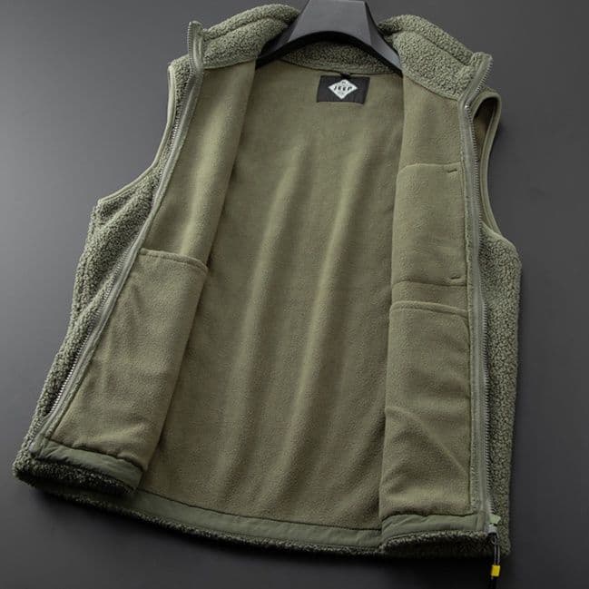 メンズ ベスト もこもこボア素材 保温性抜群 メンズベスト