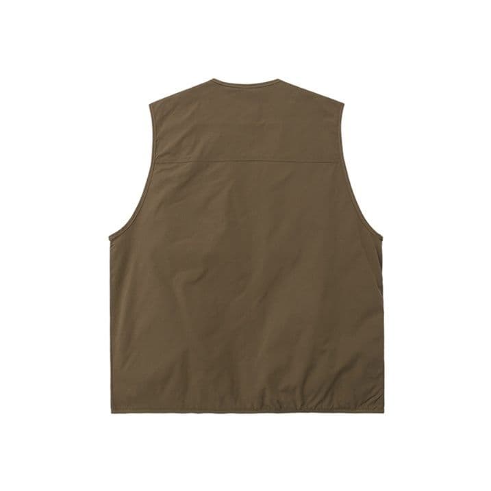 メンズ ベスト 多機能ポケット付きアウトドアベスト アーミーグリーン ナイロン