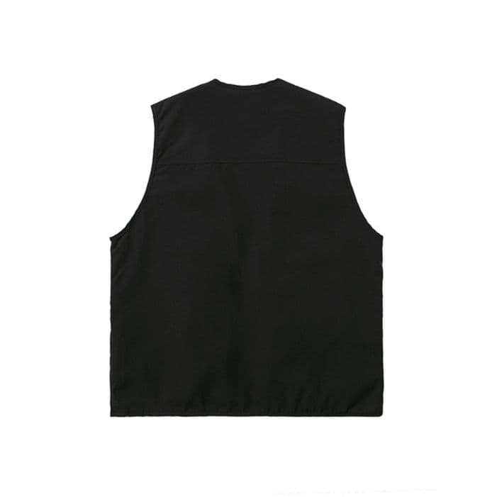 メンズ ベスト 多機能ポケット付きアウトドアベスト アーミーグリーン ナイロン