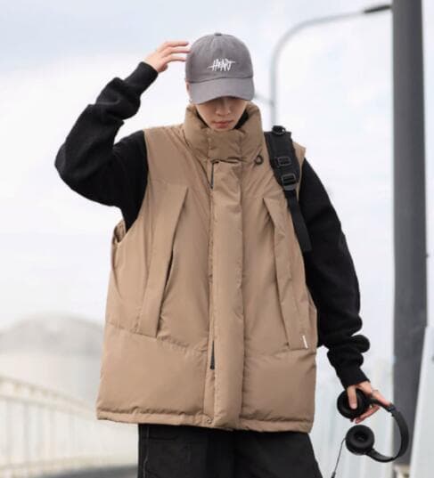 ベスト メンズ 秋冬メンズ中綿ダウンベスト防寒トップス