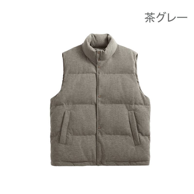 メンズ ベスト メンズ ダウンベスト 防寒 袖なし アウター 全2色