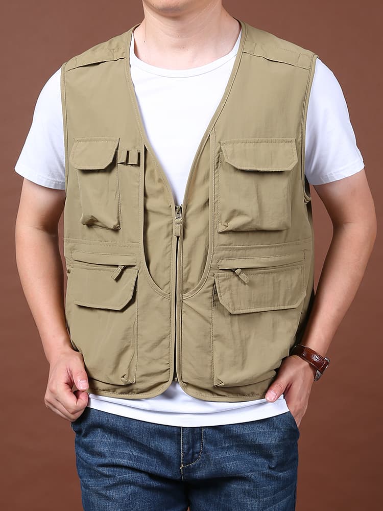 ベスト メンズ 多機能実用ナイロンベスト
