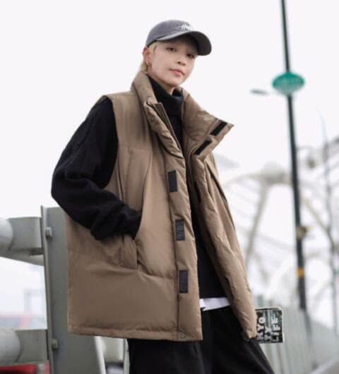 ベスト メンズ 秋冬メンズ中綿ダウンベスト防寒トップス