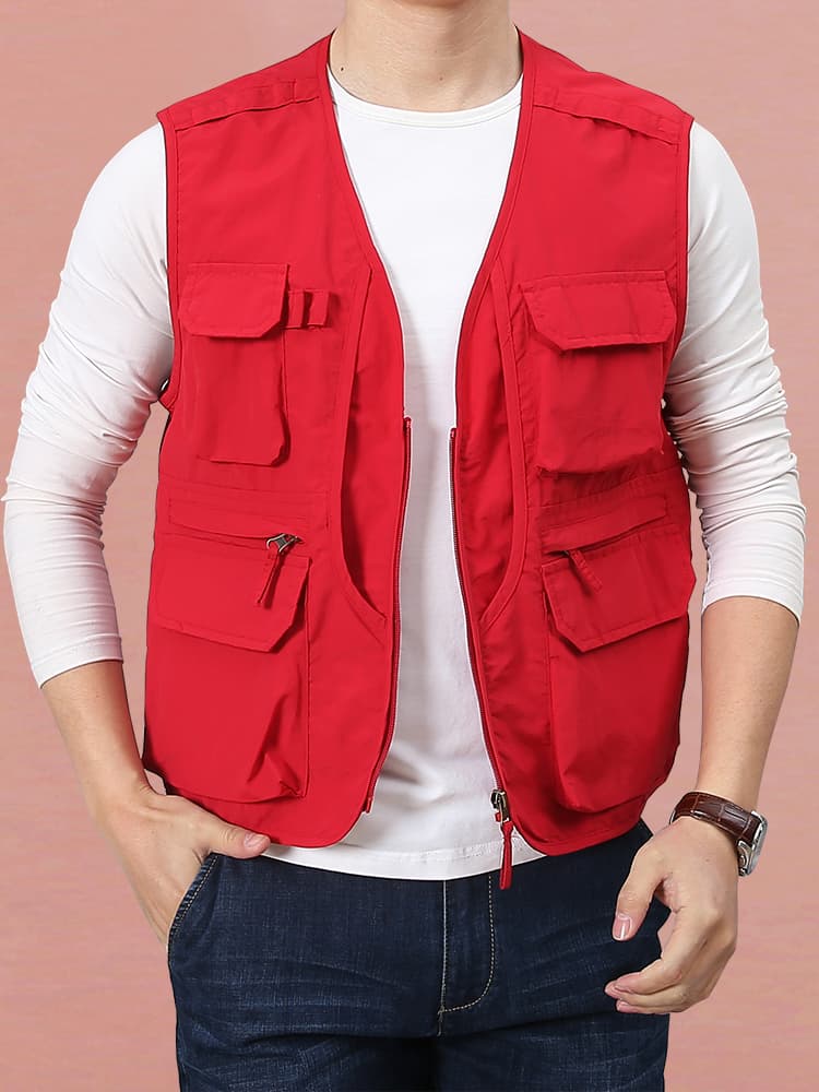 ベスト メンズ 多機能実用ナイロンベスト